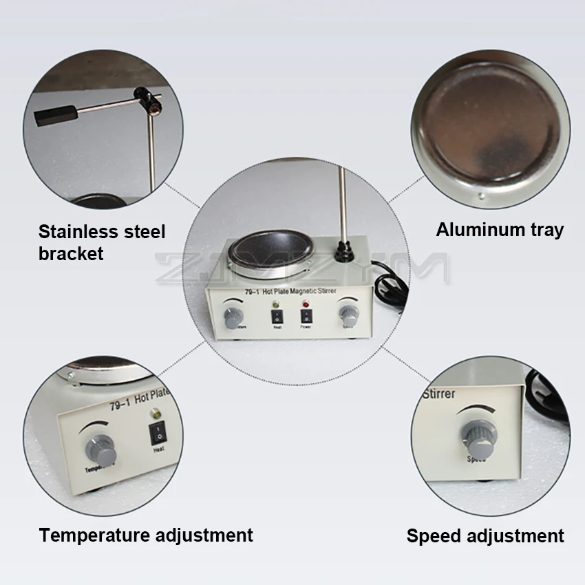 110/220V Heating Magnetic Stirrer 79-1 Lab Heating Dual Control Mixer For Stirring 250W 1000ml Hot Plate Magnetic Stirrer Mixer