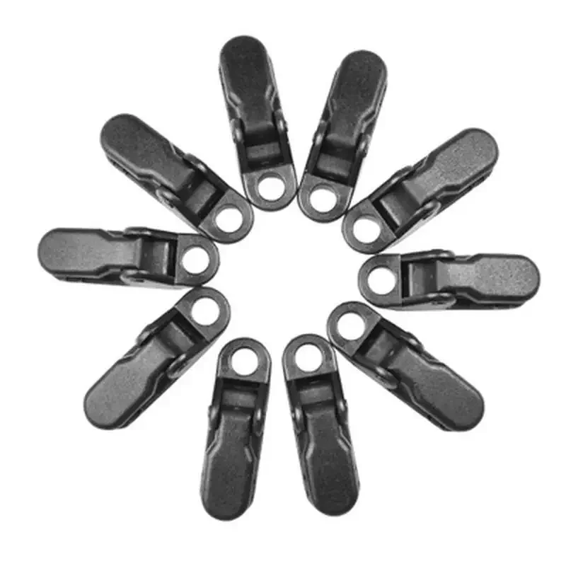 10 Pcs Tent Pull Point Clip Outdoor Camping Alligator Hook Buckle for The Crocodile