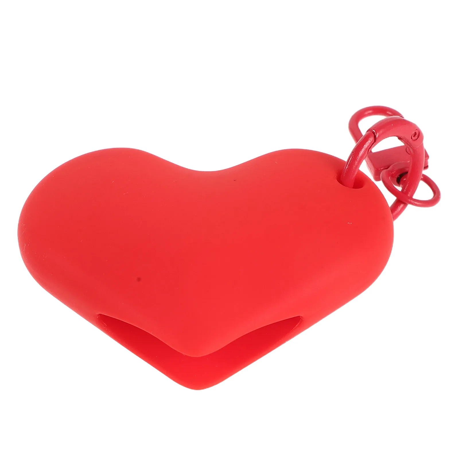 Soft Silicone Lipstick Protector Holder Keychain Heart Shaped Portable Lip Gloss Bracket for Travel Purse Bag Pocket Lipstick