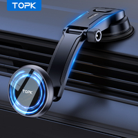 TOPK Magnetic Car Phone Mount for Magsafe,Adjustable Horizontally & Vertically Single-Hand Operation Magnetic Car Phone Holder