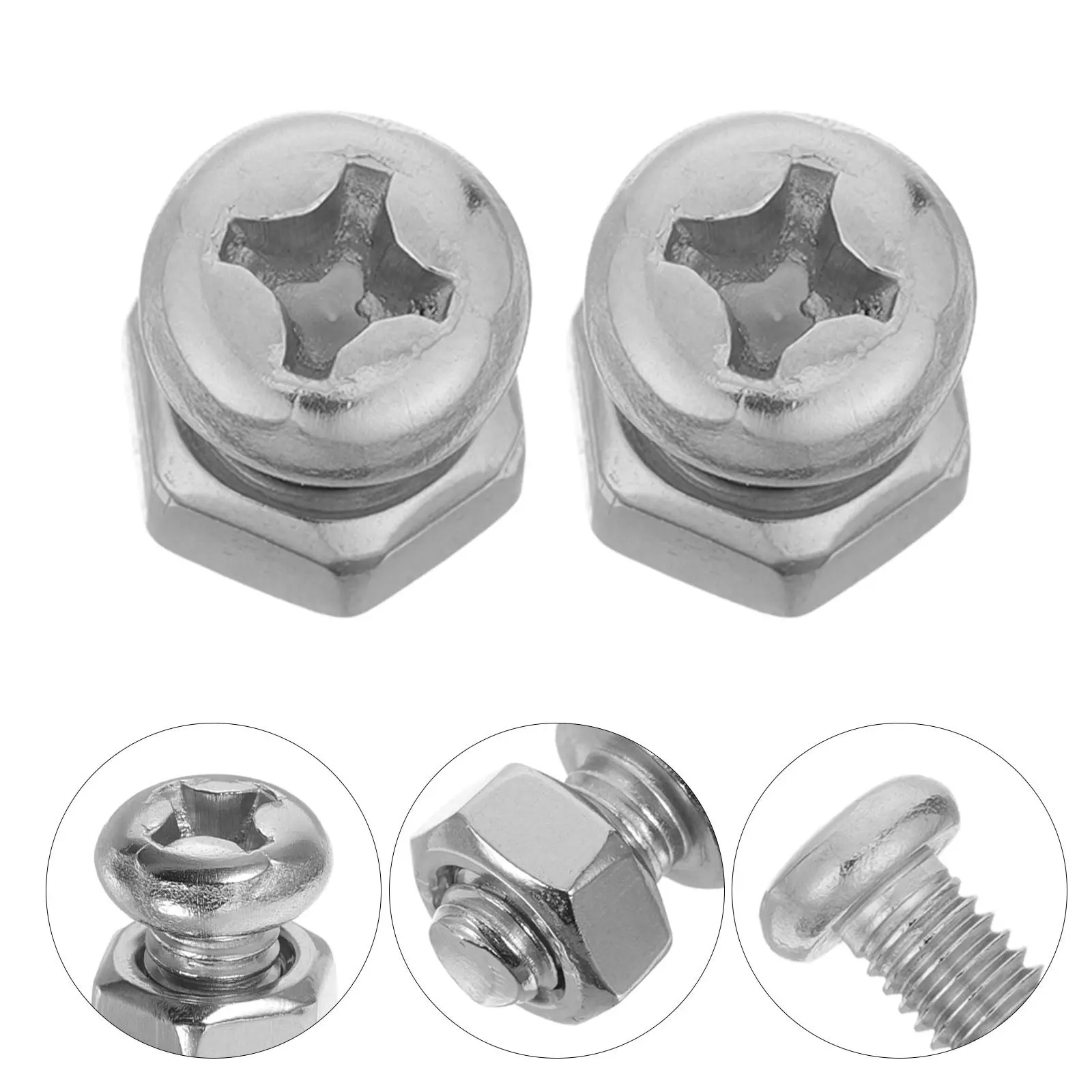 

20Pcs Sauce Pan Grip Mount Screw Stainless Steel Heavy Duty Cookware Handle Bolts for Frying Pan Wok Soup Pot Nonstick Stockpot