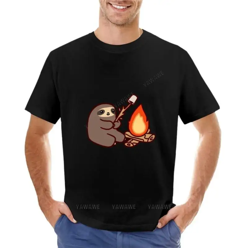 Campfire Sloth T-Shirt shirts graphic tees graphic t shirt graphic t shirts hippie clothes mens tall t shirts