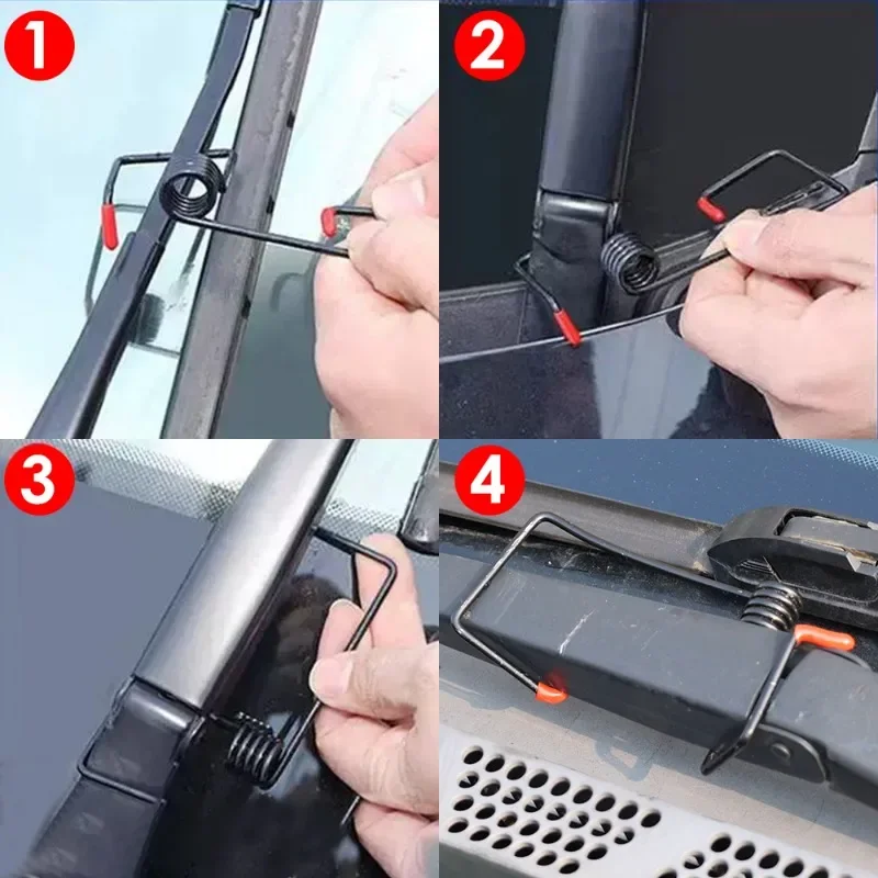 Car Wiper Booster Spring New Auto Windshield Wiper Arm Intelligent Power Assist Alloy Spring Universal Wiper Repair Accessories