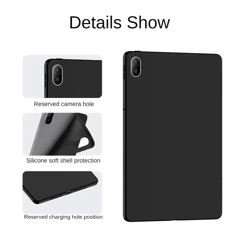 For Huawei MatePad SE 11 inch 2024 AGS6-W00 Soft TPU Shockproof Back Cover For for MatePad SE 11 2024 Silicone Tablet Case Coque