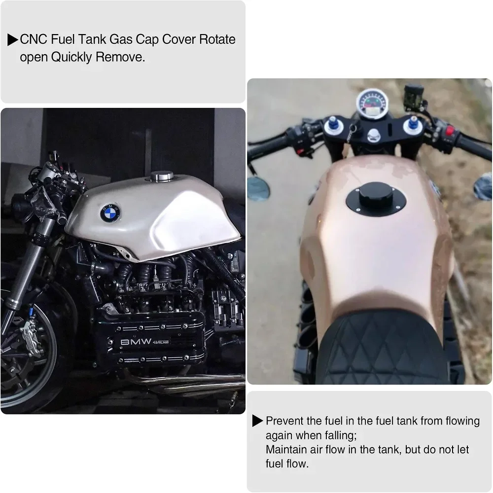 Motorcycle CNC Tank Cap Fuel Gas Guard Cover Oil Petrol Protector For K1 K75 K75C K100 K100RS K1100 K1100LT