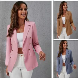 Spot Creative 2022 Spring and Autumn Season AliExpress Temperament European and American Women's Suit Collar Slim Fit Small Suit