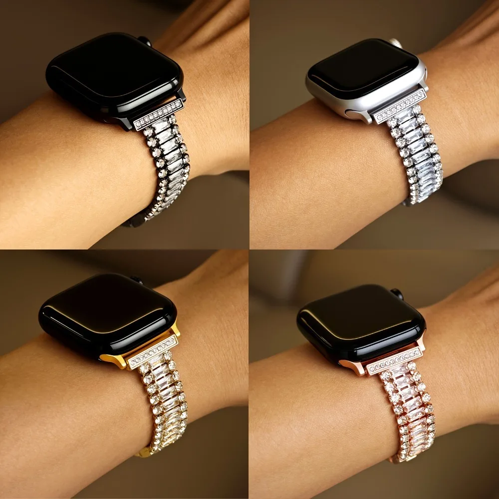Ein luxuriöses, glänzendes Metallarmband für die Apple Watch, kompatibel mit iWatch 38-49mm und iWatch S11-1 SE Ultra (Uhr nicht enthalten).