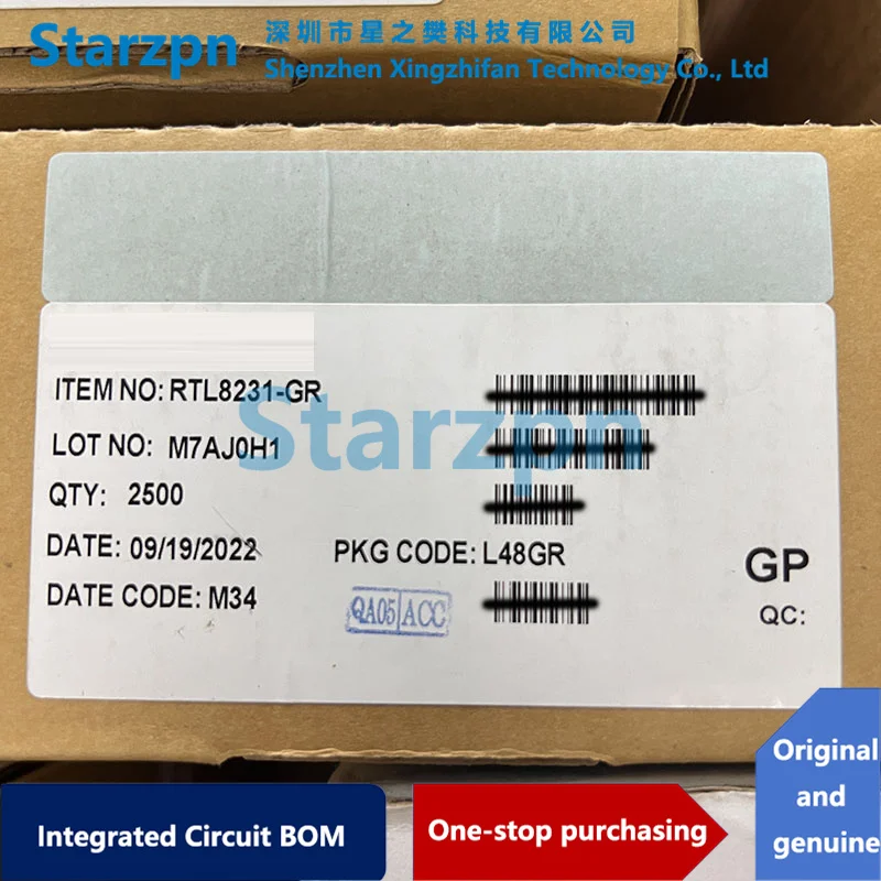 5PCS RTL8231-GR QFP48 New Original In Stock Can Be Purchased Directly