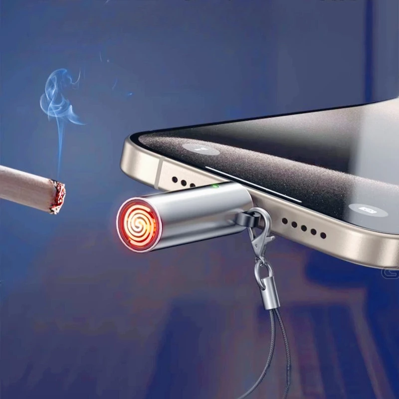 

Mutilfunctional Mini Portable Mobile Cigarette Lighter Conversion Head Type-c Tungsten Wire Lighter Smoking Accessories Gifts