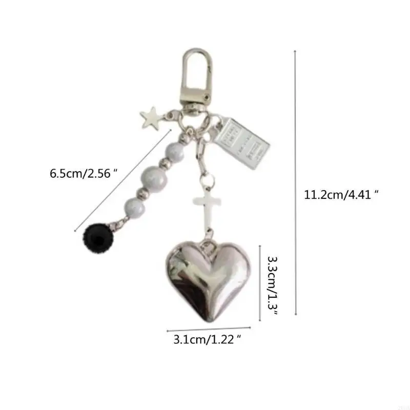 حقيبة يد زينة على شكل قلب / دب ساحرة معلقة لتزيين السيارة للنساء 20CA