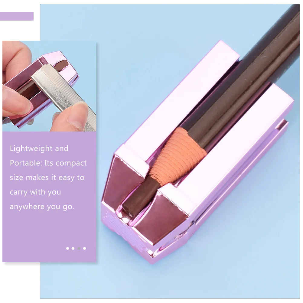 Wenkbrauw Puntenslijper 4-Slot Multifunctionele Make-Up Tool Draagbare Compacte Puntenslijper Slijpt Lip Liner en Brow