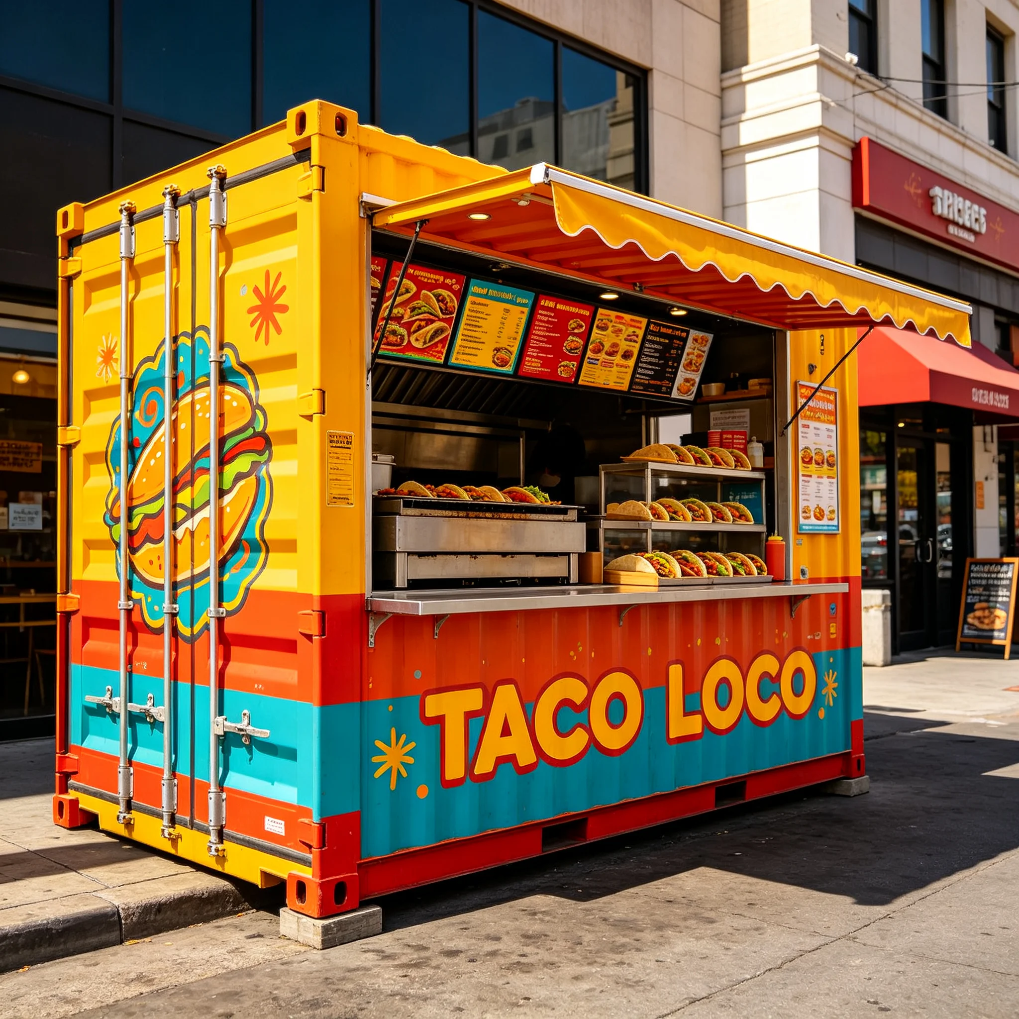 Custom Container Convenience Store Integrated Outdoor Retail Kiosk for Food Beverage and Merchandise Sales