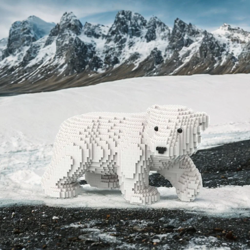 4086 шт. MOC белый медведь ходьба 2021 Redesign Artic Animal Poseable фигурка DIY модель строительные блоки подарок на день рождения
