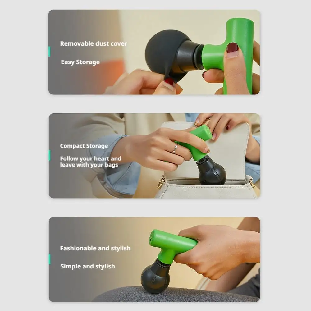 جديد مريح فآسيا صغير بندقية USB شحن العضلات الاسترخاء عالية التردد الاهتزاز اللياقة البدنية مدلك