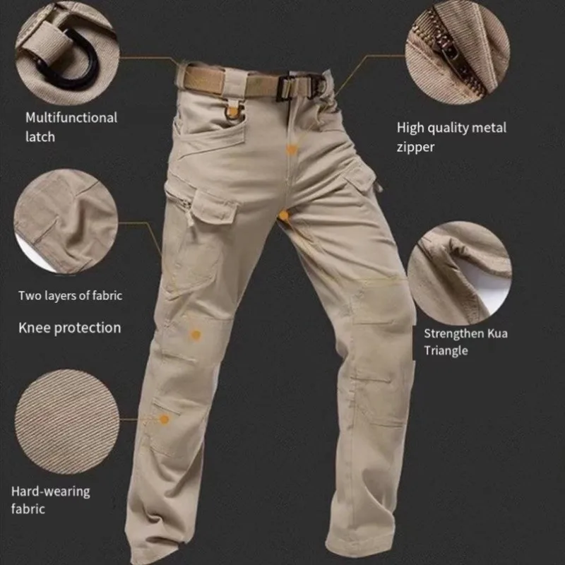 

All Seasons Wear-Resistant Tactical Multi-Pocket Cargo Uniform Workwear Multifunctional Men's Pants Worker Safety Trousers