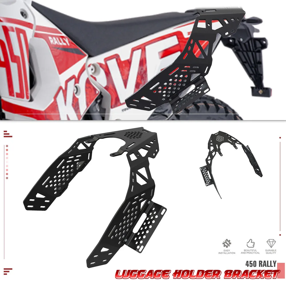 

For KOVE 450 Rally 450RALLY 2022 2023 2024 2025 Rear Luggage Fender Luggage Rack Cargo Saddlebag Holder Shelf Bracket Supports