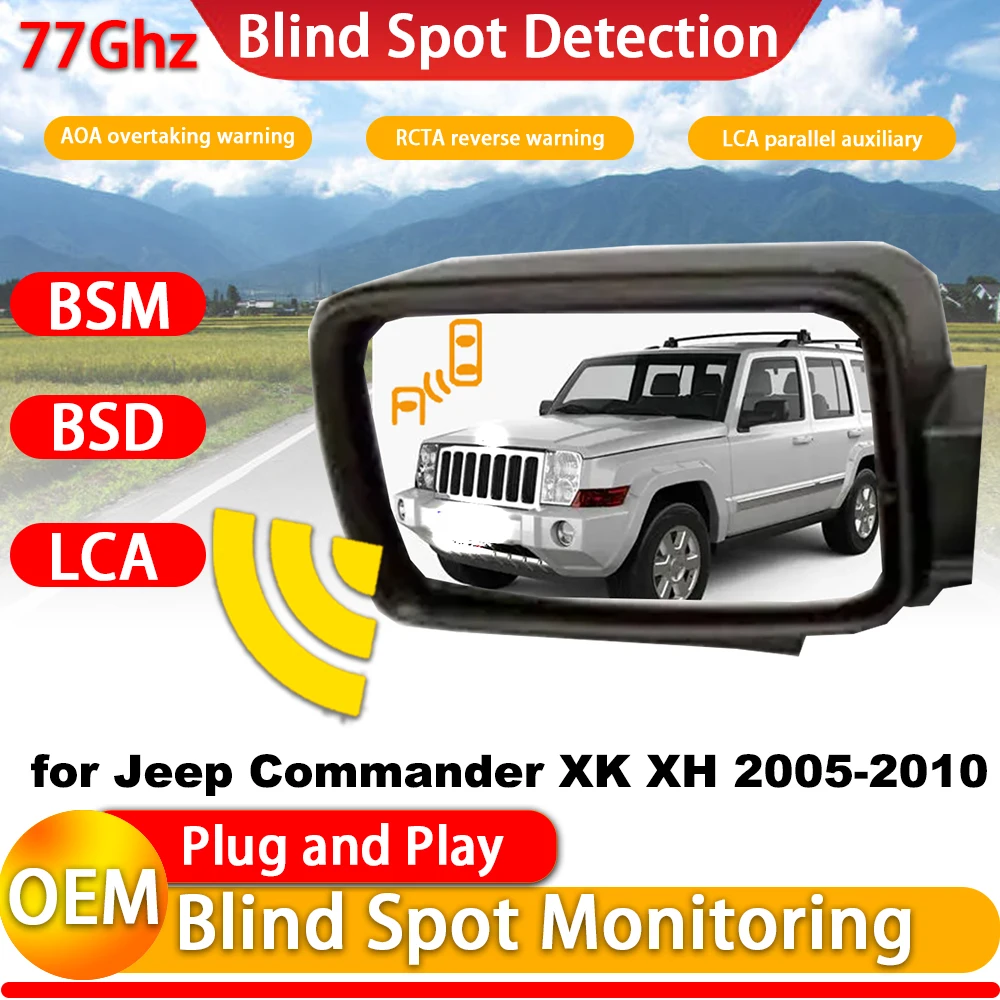 for Jeep Commander XK XH 2005-2010 OEM Blind Spot Assist Monitor Monitoring Detection BSM BSA BSD System 77Ghz Millimeter Radar