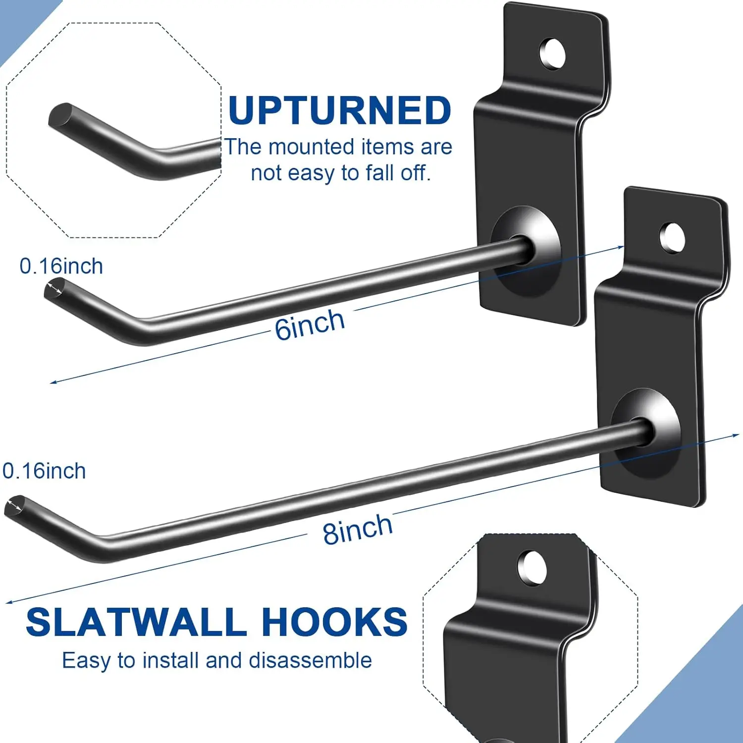 100แพ็คSlatwallแผงตะขอแสดงผลSlatwallอุปกรณ์เสริมHeavy Duty Slat WallแขวนตะขอโลหะSlatwallตะขอและ