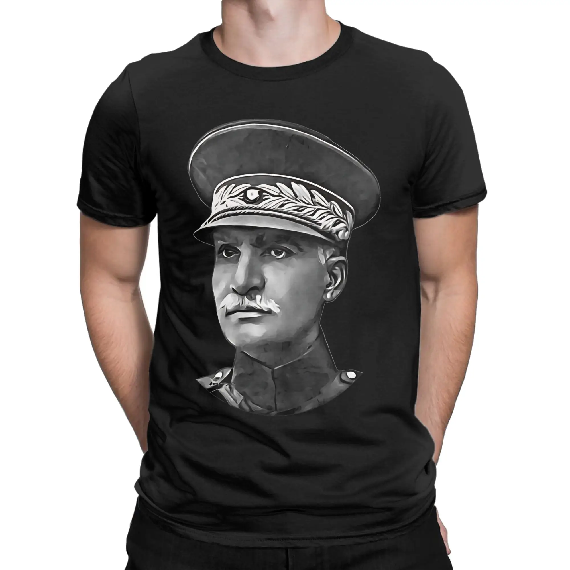 Humor Reza Shah Pahlavi T-Shirt Men Round Neck Pure Cotton T Shirts  Short Sleeve Tee Shirt Graphic Tops