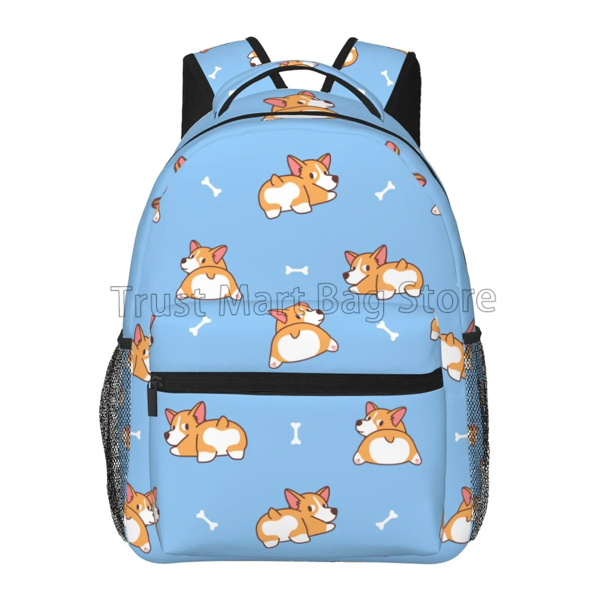 Süße Corgi Hunde Rucksack für Jungen Mädchen leichte Bücher tasche für Schüler Schule Laptop Rucksäcke Unisex Reise Camping Tages rucksack