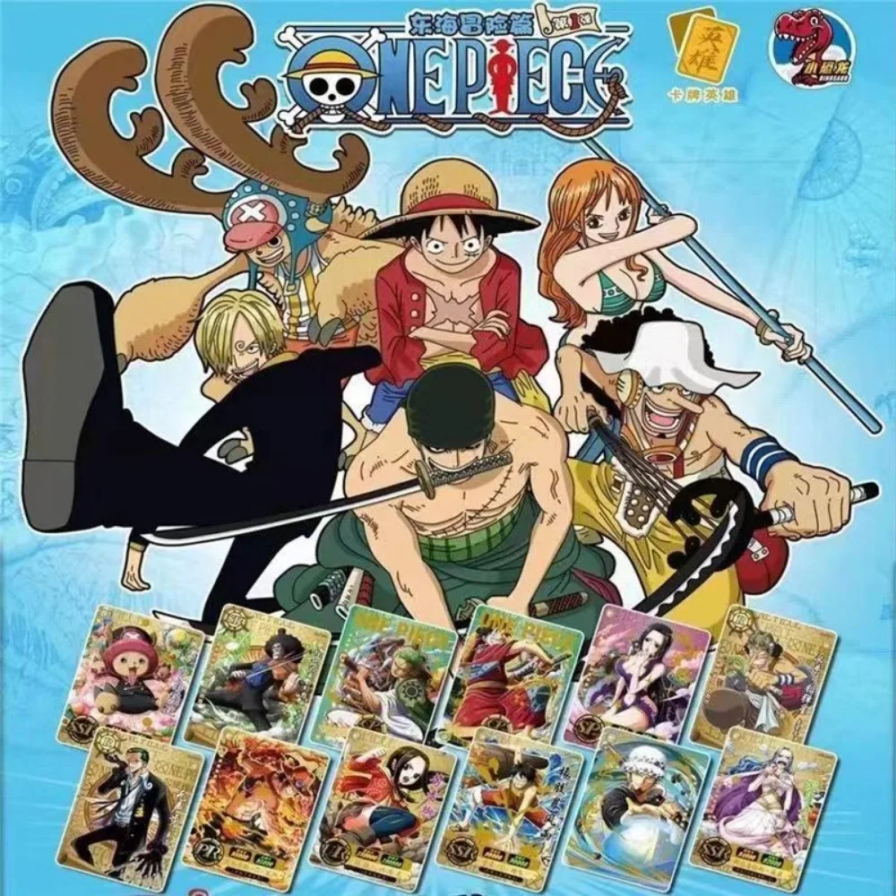 Little Dinosaur Geninue One Piece Cards Collection para niños, The Adventure Story of Pirates, Rare Cards Toys, Anniversary Gifts