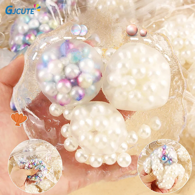 

1PC Kids Fidget Toys Realistic Pearl Beads Household Decorative Squeeze Beads To Exercise Finger Dexterity Squeeze Toy