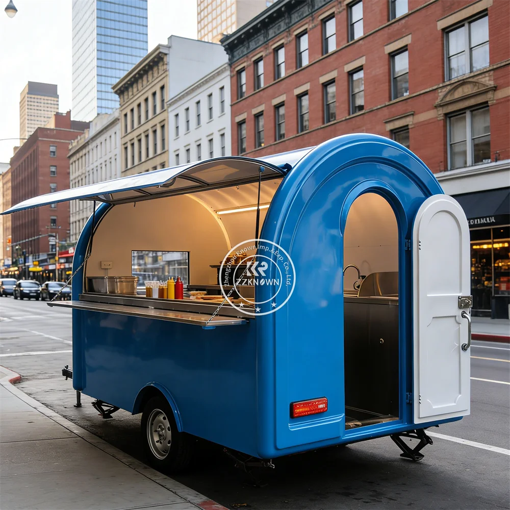 

Concession Food Trailer Mobile Ice Cream Coffee Cart Street Catering Trailer Fast Food Truck Fully Equipped