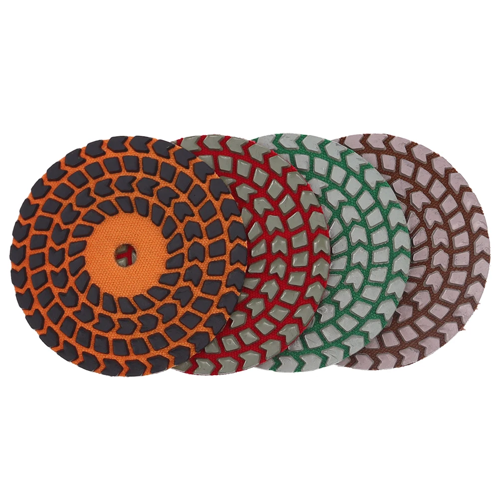 4Inch Diament Dry Polishing Pad For Granite Marble Stone 10 Pieces Super Sharp Sanding Disc For Wall