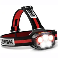 1100 Lumen USB Rechargeable Sensor Headlamp 7 Modes LED Head Torch Lamp with Red Light 90° Adjustable Waterproof Jogging Camping