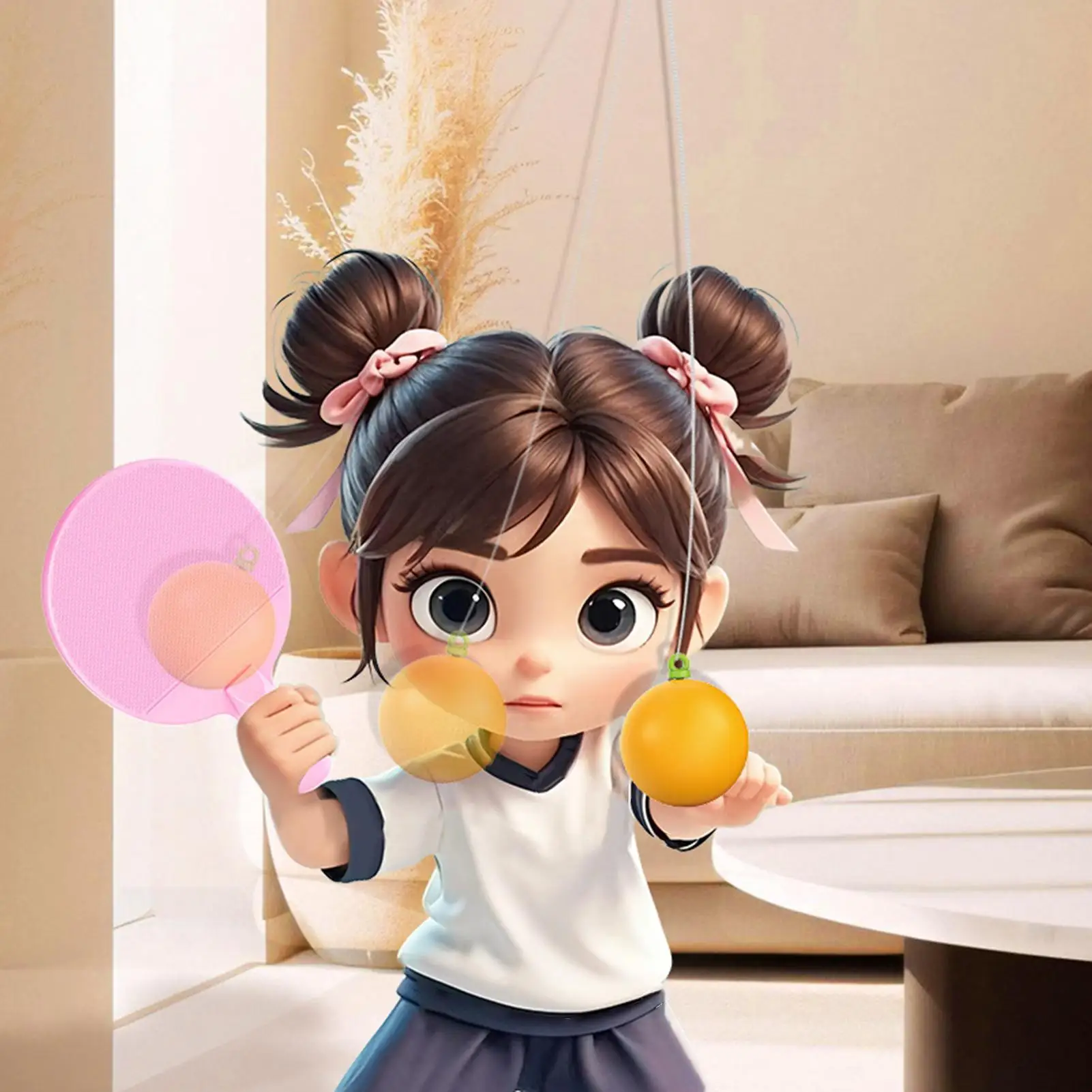 

Table Tennis Training Device Portable Door Pong Game With Racket And Balls Adjustable Table Tennis Trainer For Workout Exercise