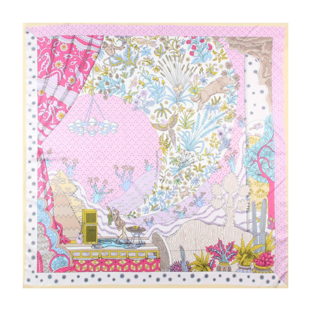 Manueller handgerollter Twill-Seidenschal für Damen, Konzertdruck, quadratische Schals, Wraps, Echarpes, gekräuselte Foulards, Femme, Bandana, Hijabs, 90 cm – Detail 13