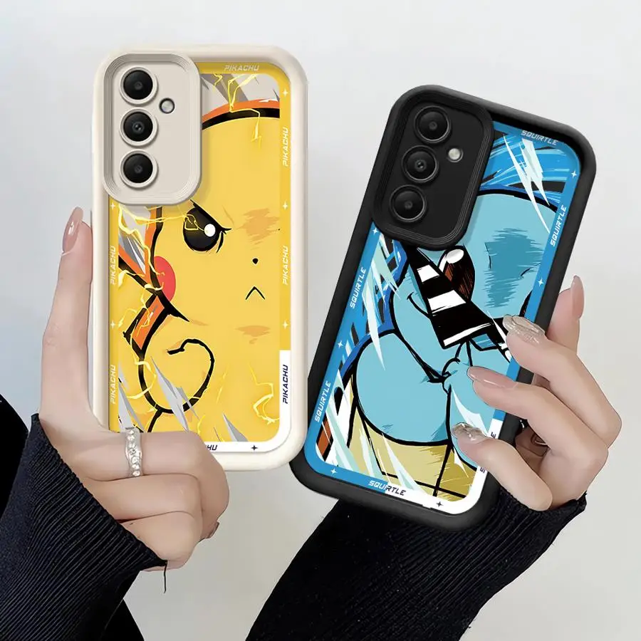 Luxury Pokemon Phone Case for Galaxy A15 A72 A52 4G 5G A25 A35 A55 A51 A73 A52s A53 A54 5G A71 4G Cover