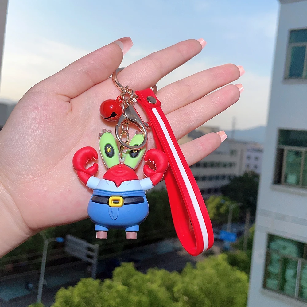 Anime Spongebob Squarepants Patrick Star Squidward Eugene H. Krabs Gary Stuffed Plush Toy Pendant Keychain Birthday Gift For Kid