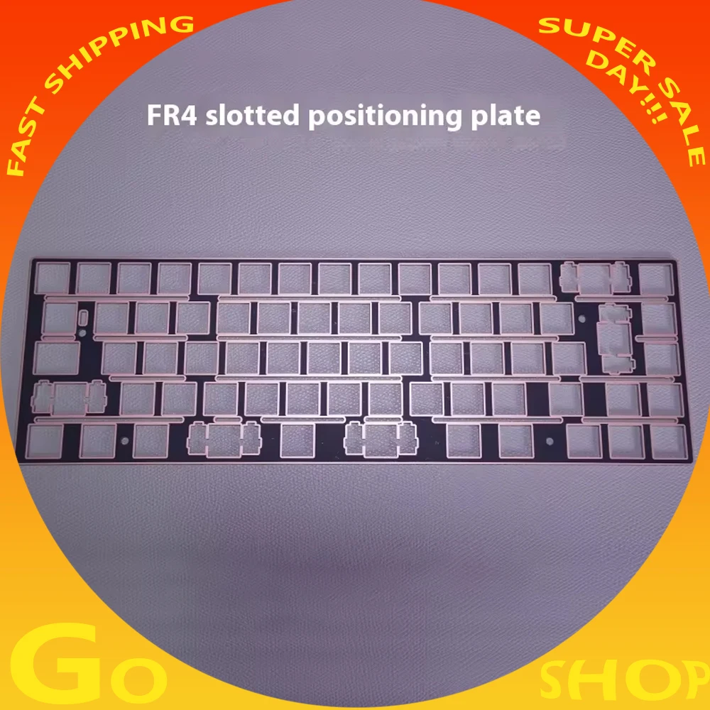 WEIKAV Lucky65 FR4 Keyboard Slotted Positioning Plate Mechanical Keyboard Split Space Or Number 1 Or Number 7 Enter Keys Layout