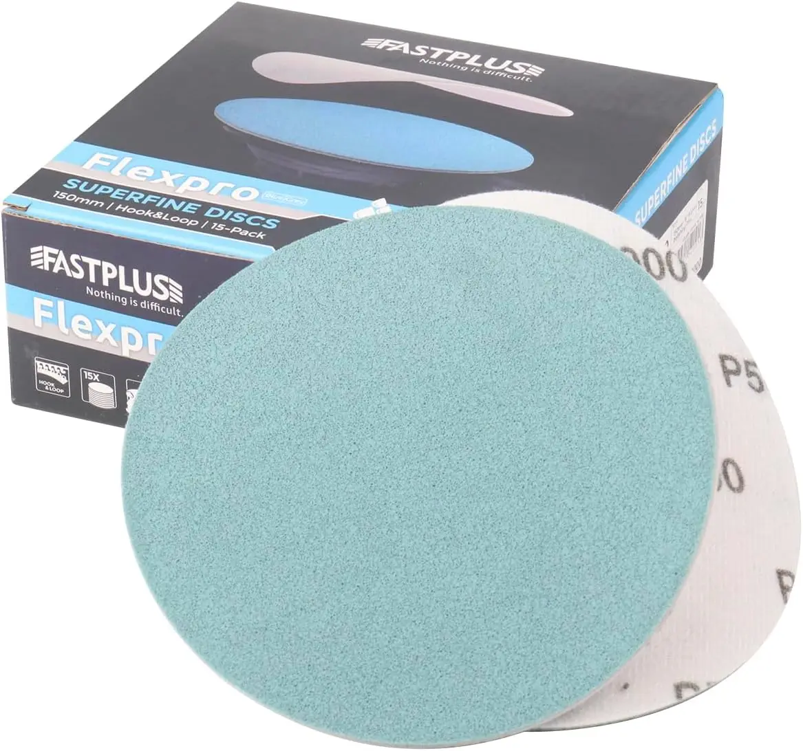 

6 Inch Foam Disc Sanding Discs, 15PCS Hook and Loop Backed, 5000 Grit Wet/Dry for Random Orbital Sander