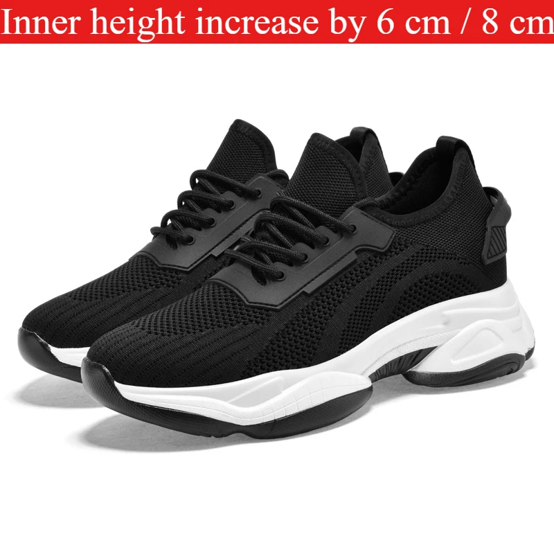 

Модные мужские кроссовки с увеличением роста на 6, 8, 10 см, невидимые подошвы для увеличения роста, белые повседневные кроссовки Cortex 2026