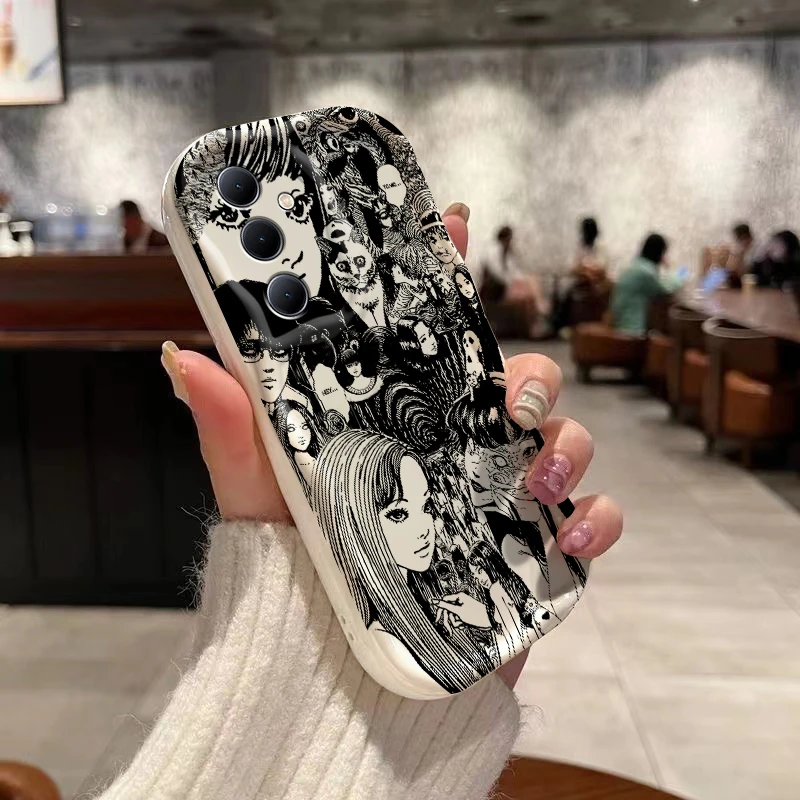 Junji Ito Horror Tomie Manga 3D Wave Case For Samsung A73 A72 A71 A55 A54 A53 A35 A34 A33 A25 A23 A15 A14 A13 A05 A04 A03 4G 5G