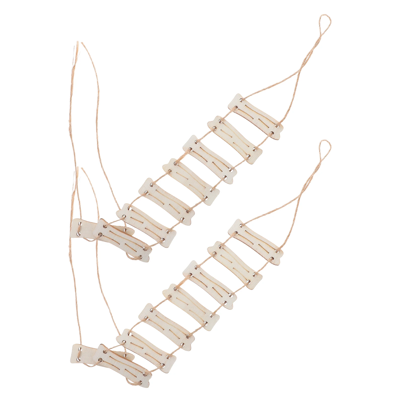

1 set 1 Set Miniature Wooden Ladder Fairy Garden Decoration Rope Ladder For Dollhouse Accessories Tiny Landscape Ornament Plant