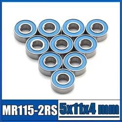 10pcs MR115RS Bearing 5*11*4 mm ABEC-3 Miniature MR115-2RS Ball Bearings Blue Sealed MR115 2RS for Motors/3D Printers/RC Models
