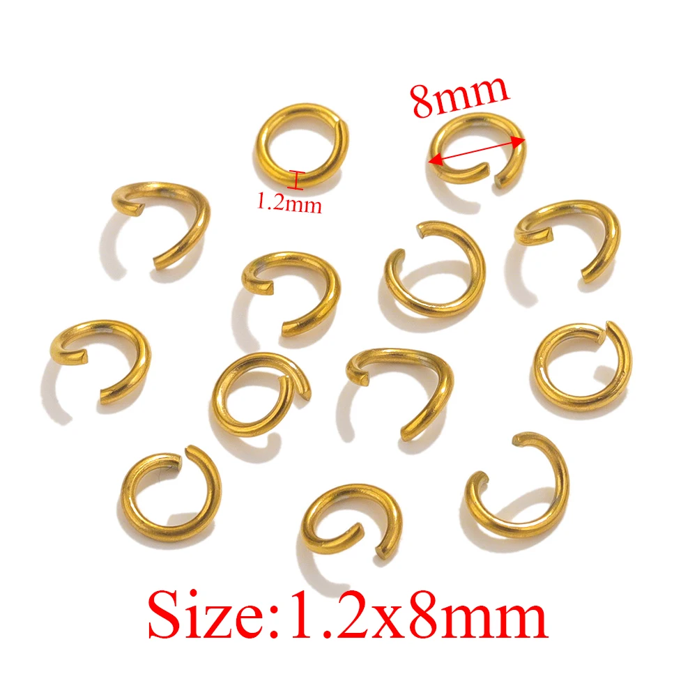 100 stücke pvd vergoldet Edelstahl offene Bieger inge Anschlüsse für DIY Schmuck Herstellung Split Ring Schmuck Befunde Accessoires