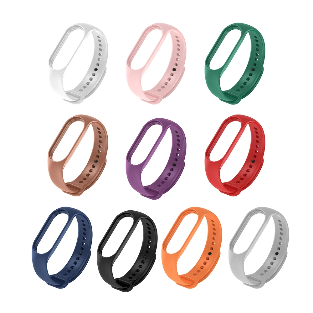 Strap for Mi Band 7 6 5 4 3 Bracelet Xiaomi Mi Band 5 4 Strap Silicone Sport Watchband for Wristband 7 6 3 Replacement Wristband