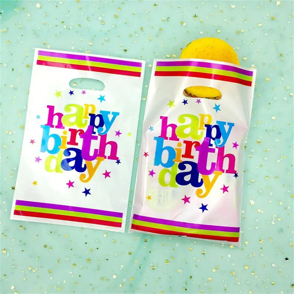 Printed Gift Bags Polka Dots Plastic Candy Bag Child Party Loot Bags Boy Girl Kids Birthday Party Favors Supplies Decor