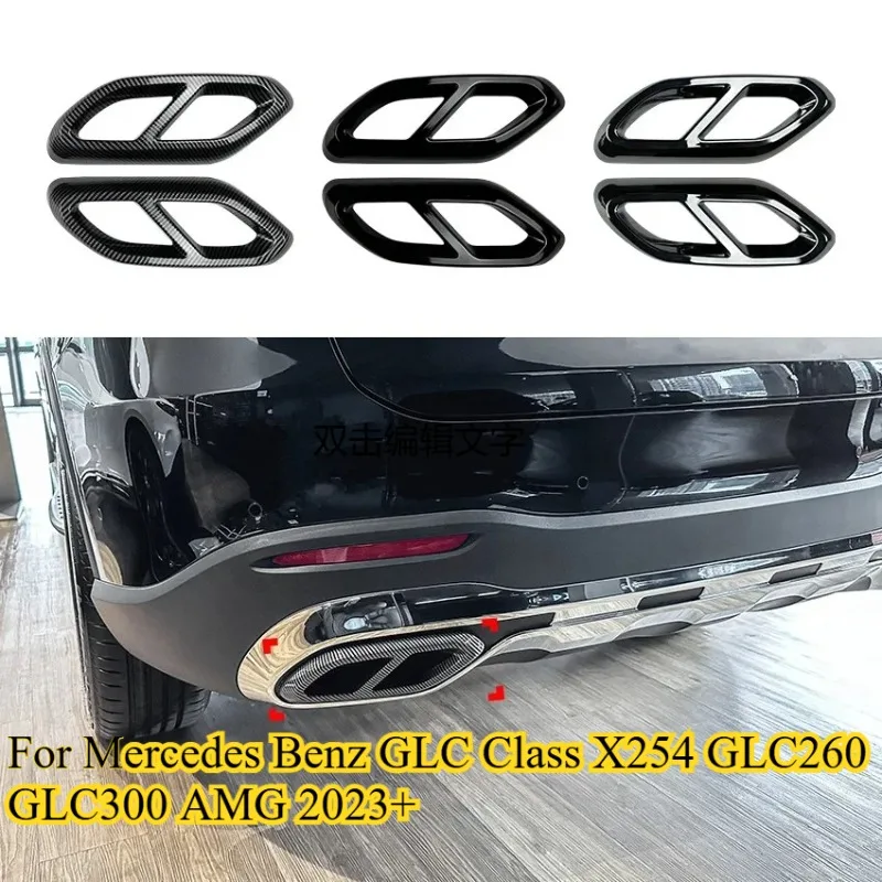 

Для Mercedes Benz GLC Class X254 GLC260 GLC300 AMG 2023+ Автомобильная выхлопная труба, горловина, рама, выпускной глушитель, бампер, накладка на выхлопную трубу