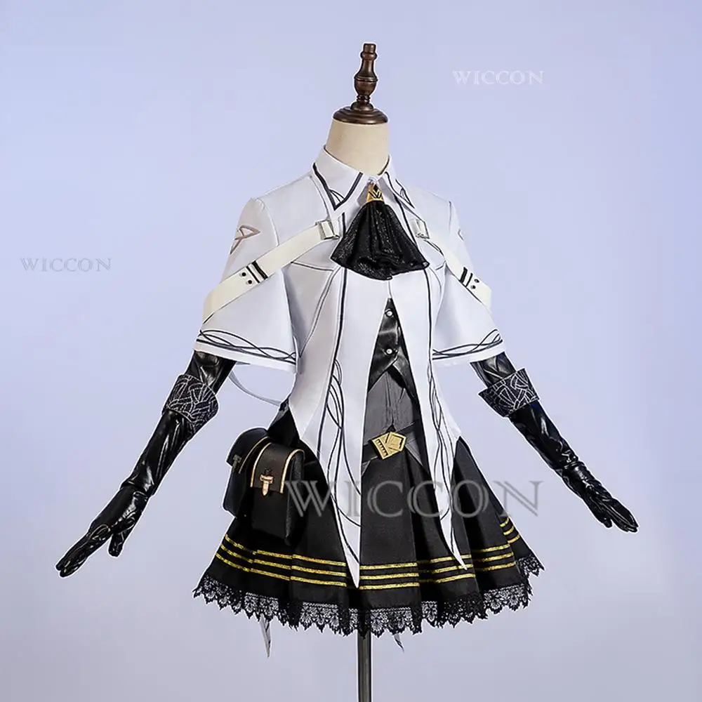 Game Arknights Virtuosa Arturia Giallo Game Suit Lovely Uniform Cosplay Costume Wig Halloween Party Role Play Outfit Women