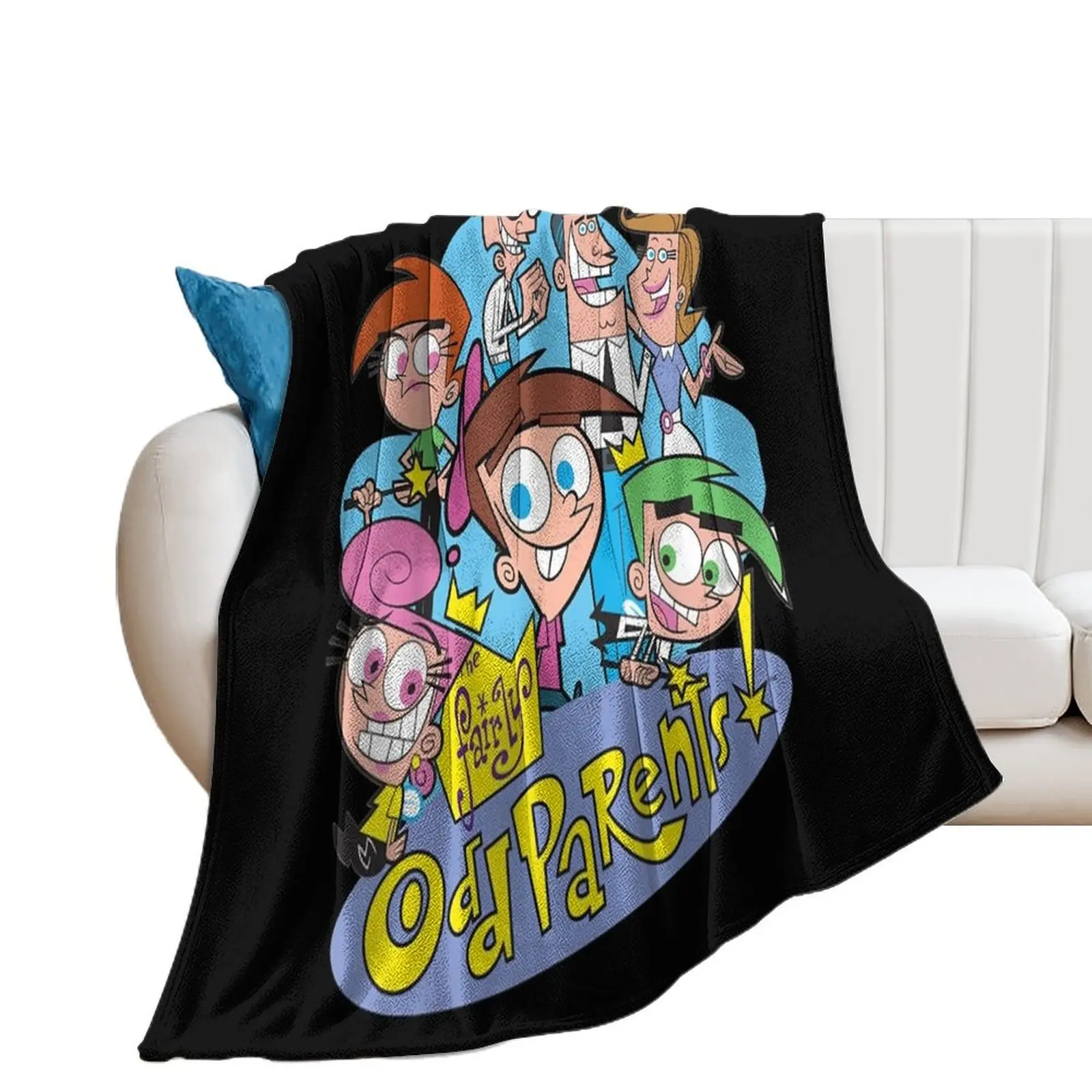 

Retro Vintage Nickelodeon The Fairly Oddparents Cast Christmas Throw Blanket Summer Beddings decorative Blankets