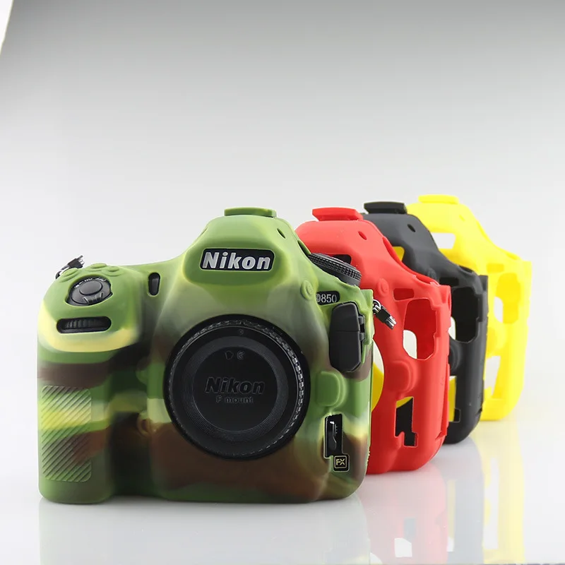 

Silicone cover for Nikon D850 large single silicone protective cover, black/yellow/camouflage/red 4 colors