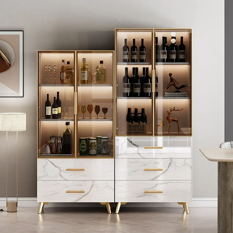 Nordic Partitions Bar Cabinet Multifunctional Designer Standing Wine Cabinet Luxury Storage Mobile Repisa Furniture For Room