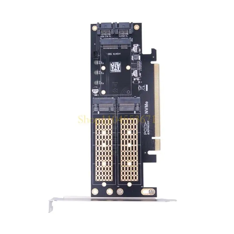 Best Seller for M.2 NVMe to Pci-E 4X 3 in 1 Expansion Card Adapter for Computer Laptop B+M for Key MSATA Easy Installation Card