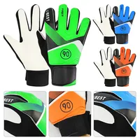 Kids Soccer Goalie Gloves NO.5/6/7 Latex Football Goalkeeper Gloves Anti-Collision Children Sports Full Finger Protection Gloves