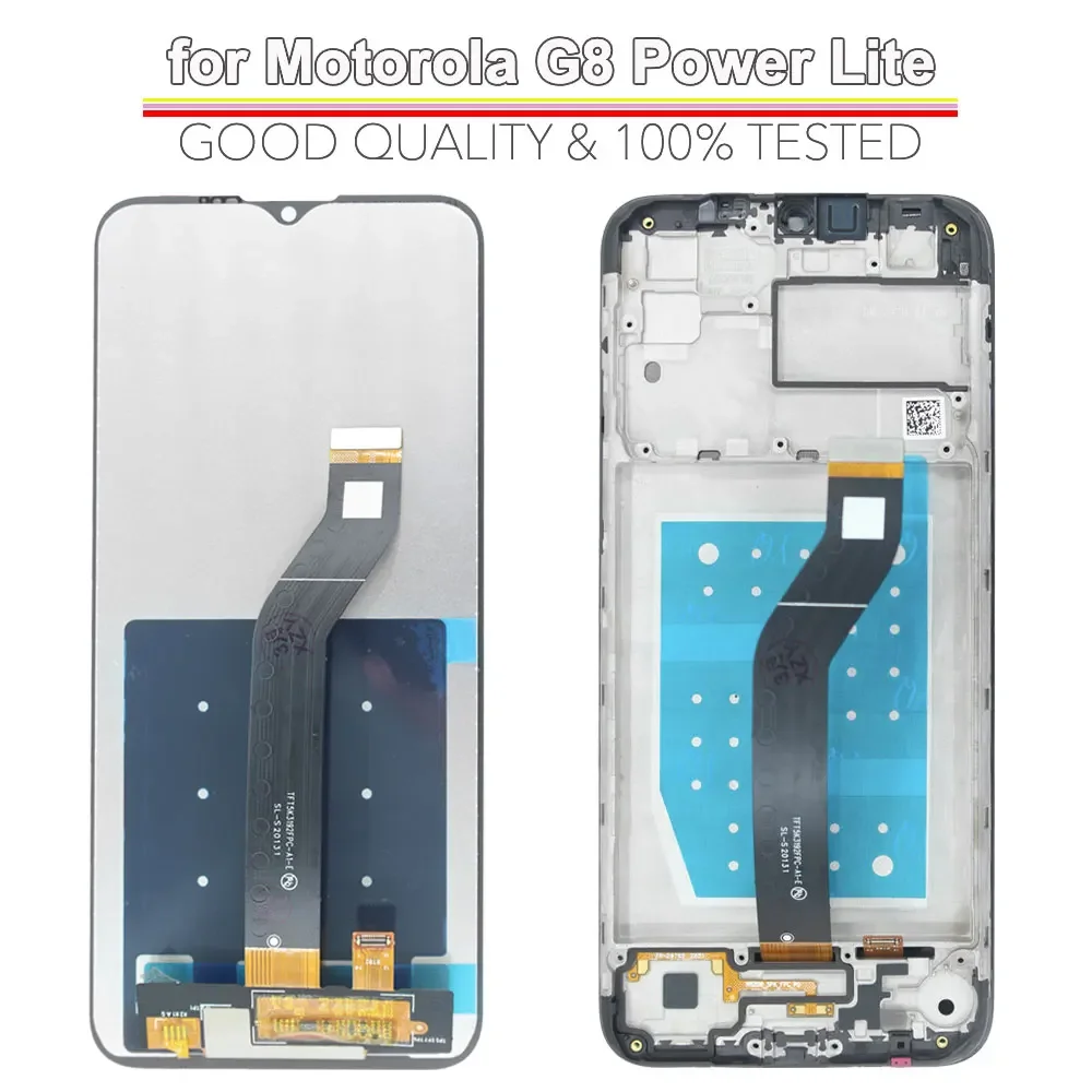 Wyświetlacz LCD do Motorola Moto G8 Power Lite XT2055-2 z ekranem dotykowym i digitizerem, z ramką, do Motorola G8 Power Lite — zdjęcie produktu 2